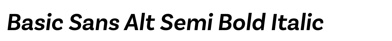 Basic Sans Alt Semi Bold Italic image